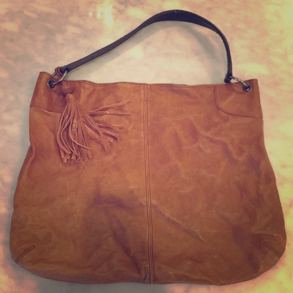 Cognac Leather Handbag